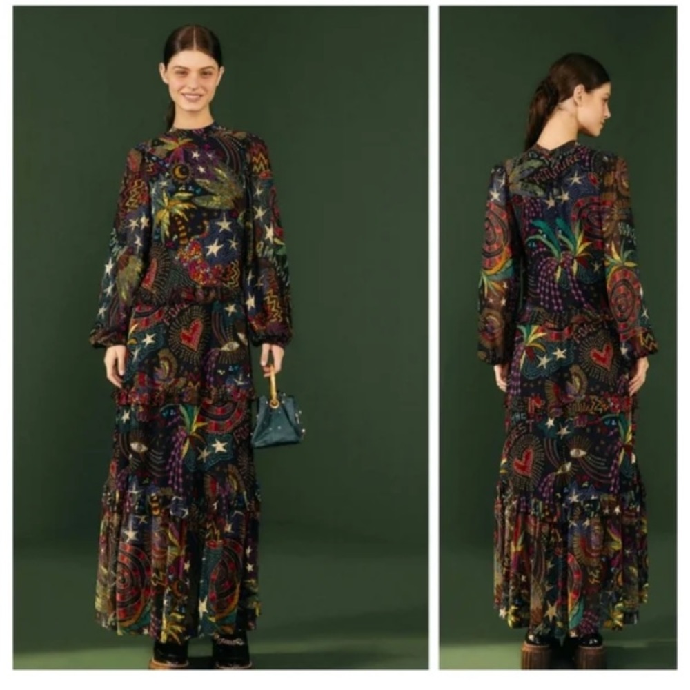 FARM Rio Black Amazonia Maxi Dress